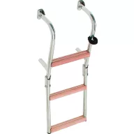 Bootsleiter 4 Grad Metall-Teak 86x26cm