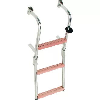 Bootsleiter 4 Grad Metall-Teak 86x26cm