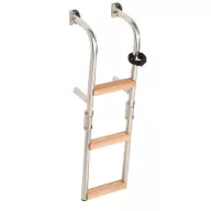 Bootsleiter 4 Grad Metall-Teak 86x19cm