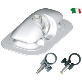 Drehbarer PVC-Gabelsockel für Schlauchboot, schwarze Farbe