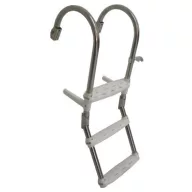   Bootsleiter mit 4 Grad Edelstahl-Kunststoff-Handlauf 98x30 cm