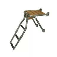 Bootsleiter mit edelsthal-Teak-Ausstieg 2 Stufen