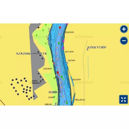 Navionics+ Donau, Balaton, Venedigsee, Adria, Mittelmeer