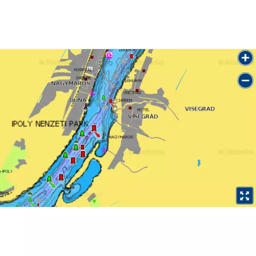 Navionics+ Donau, Balaton, Venedigsee, Adria, Mittelmeer