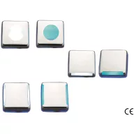   Kabinenlicht weiß 9 LEDs quadratischer Boden ABS/Edelstahl 45 mm