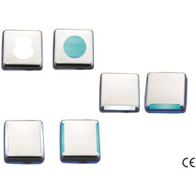   Kabinenlicht weiß 9 LEDs quadratisch doppelseitig ABS/Edelstahl 45 mm