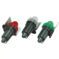 Runde LED, weiß und Seitenlicht grün-rot, Batterie satz