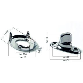 Froschschloss Metall 4 Stück/Karton