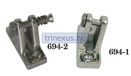 Bimini-Stütze, Metallbasis, geneigter Stiftes 22 mm