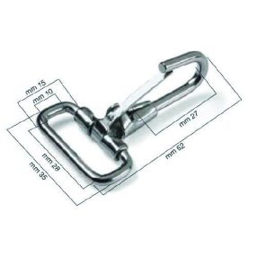 Planenhaken inox Karabiner 28 mm EVA