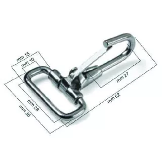Planenhaken inox Karabiner 28 mm EVA