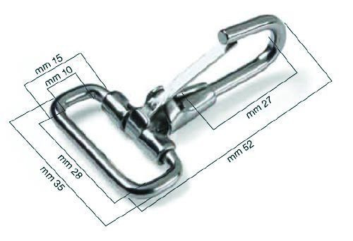 Planenhaken inox Karabiner 28 mm EVA