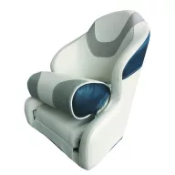 Sitz hochklappbar Sport weiß-blau-grau