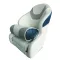 Sitz hochklappbar Sport weiß-blau-grau
