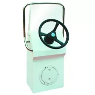 Fahrerstand mit Staufach aus Plexiglas mit Reling
