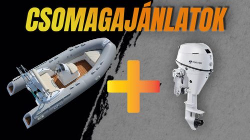Dawn Marine RIB 430A sötét és világos szürke + Tohatsu MFS 30D ETS