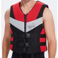 Schwimmweste Neopren Farfalla rot-schwarz XL