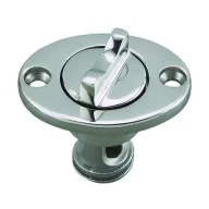 Wasserauslassstopfen oval aus Stahl 25 mm