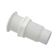   Wasserablauf gerade Gewinde lang Kunststoff weiß 44,5 mm EVA