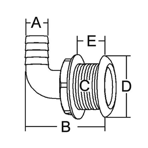 Ablaufbogen inox 19 mm EVA