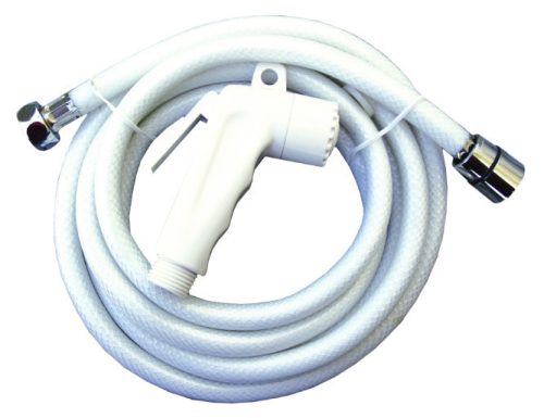 Duschschlauch 8 m mit weißem Hahn EVA