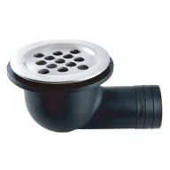 Ablaufbogen mit Deckel inox/Kunststoff EVA