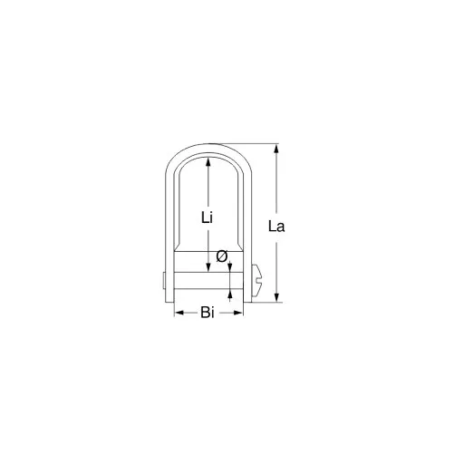 Schäkel flaches Edelstahl 5x17 mm