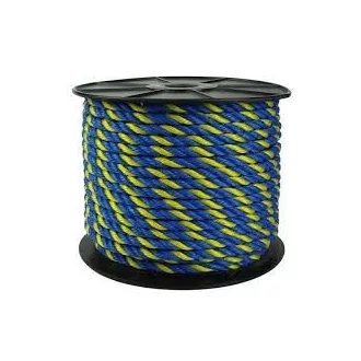 Seil PP dunkelblau-gelb 8 mm