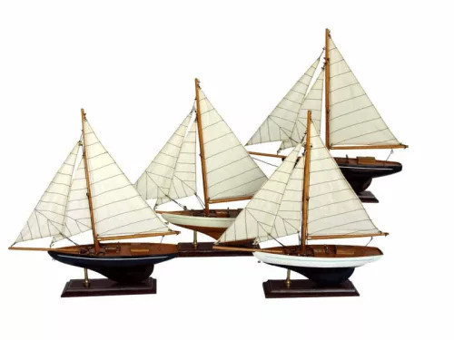 Bootsmodell Segelboot in verschiedenen Farben 33cm 