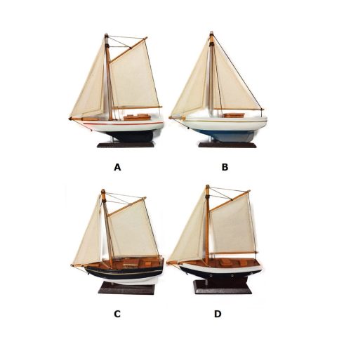 Segelboot-Set in verschiedenen Farben 19cm 