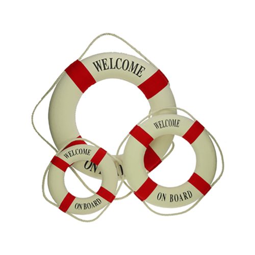 Rettungsring Dekor rot 25 cm 