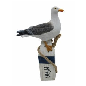 Möwe auf Pfahl 16 cm 