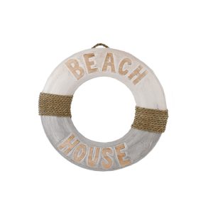 Rettungsring (nur zu Dekorationszwecken) Holzstrandhaus 