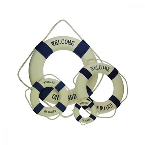 Rettungsring Dekor blau 20 cm