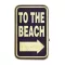 Leuchttransparent "Zum Strand" 41cm 