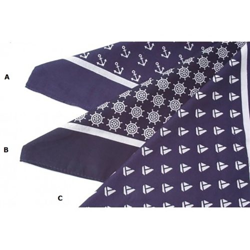blauer Schal 53 cm 