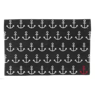Teppich Anker-Muster blau 