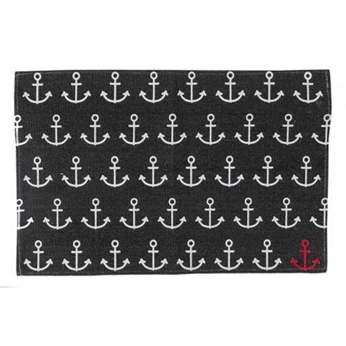 Teppich Anker-Muster blau 