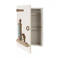 Schlüsselanhänger Wandkasten mit Leuchtturm 