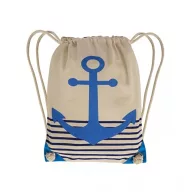 Blau gestreifter Anker-Rucksack 