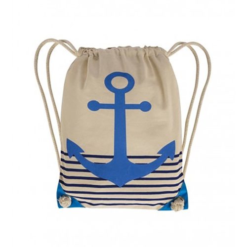 Blau gestreifter Anker-Rucksack 
