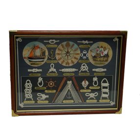 Holzrahmen mit Uhr 52cm 