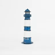 Recycelter Metall-Leuchtturm 49cm (bis zu Outdoor) 