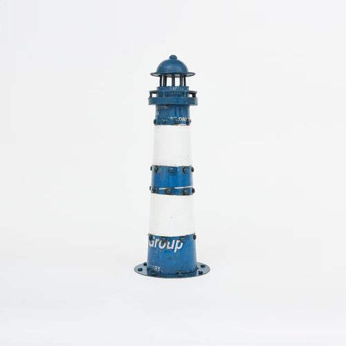 Recycelter Metall-Leuchtturm 49cm (bis zu Outdoor) 