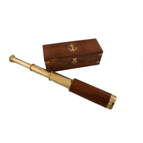 Teleskop mit Holzdeckel im Kasten 60 cm 