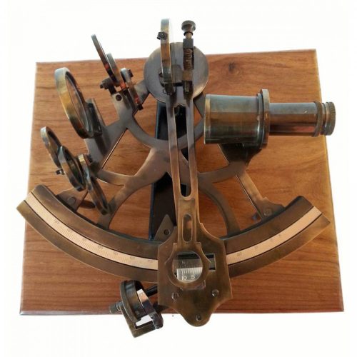 Sextant mit Mikrometer im Holzkasten 24 cm 