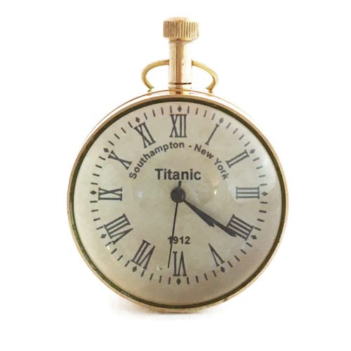 Kugelförmige Uhr in Holzkiste 5 cm Titanic 