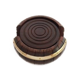 Untersetzer in Fass 6 Stück 14 cm 