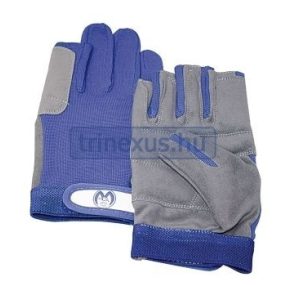 Segelhandschuh Amara grau/blau 5-Finger offen  XS