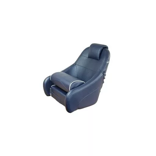 Bootssitz "Flip-Up" blau mit weißen Streifen
